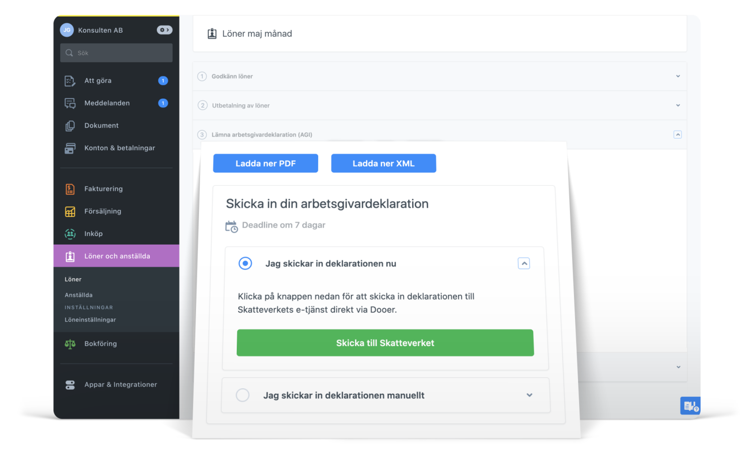 Dooer payroll AGI integration